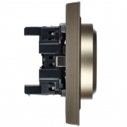 Розетка 2-м СП BRITE РС12-3-БрШ 16А в сборе с заземл. без защ. шторок шампань IEK BR-R21-16-K37-F BR-R21-16-K37-F