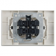 Розетка 2-м СП BRITE РСш12-3-БрБ 16А в сборе с заземл. защ. шторки бел. IEK BR-R24-16-K01-F BR-R24-16-K01-F