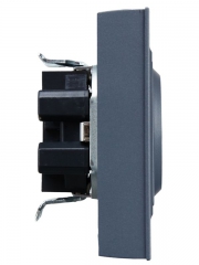 Розетка 2-м СП BRITE РСш12-3-БрМ 16А в сборе с заземл. защ. шторки маренго IEK BR-R24-16-K35-F BR-R24-16-K35-F