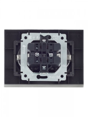 Розетка 2-м СП BRITE РСш12-3-БрС 16А в сборе с заземл. защ. шторки сталь IEK BR-R24-16-K46-F BR-R24-16-K46-F