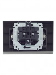 Розетка 2-м СП BRITE РСш12-3-БрС 16А в сборе с заземл. защ. шторки сталь IEK BR-R24-16-K46-F BR-R24-16-K46-F