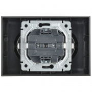 Розетка 2-м СП BRITE РСш12-3-БрЧ 16А в сборе с заземл. защ. шторки черн. IEK BR-R24-16-K02-F BR-R24-16-K02-F