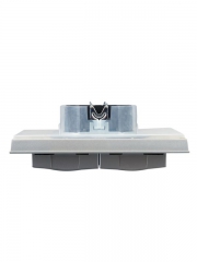 Розетка 2-м СП BRITE РСбш12-3-44-БрА 16А в сборе IP44 с крышкой алюм. IEK BR-R26-16-44-K47-F BR-R26-16-44-K47-F