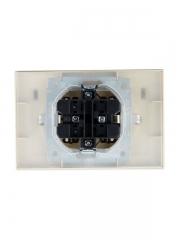 Розетка 2-м СП BRITE РСбш12-3-44-БрКр 16А в сборе IP44 с крышкой беж. IEK BR-R26-16-44-K10-F BR-R26-16-44-K10-F