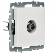 Розетка телевизионная оконечная TV СП Brite РТВ11-0-БрБ бел. IEK BR-A10-O-K01 BR-A10-O-K01