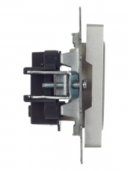 Розетка BRITE РС10-1-0-БрА 10А без заземл. без защ. шторок алюм. IEK BR-R10-10-K47 BR-R10-10-K47