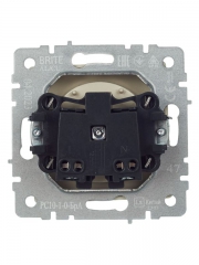 Розетка BRITE РС10-1-0-БрА 10А без заземл. без защ. шторок алюм. IEK BR-R10-10-K47 BR-R10-10-K47