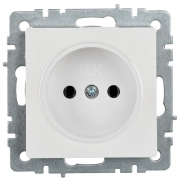 Розетка BRITE РС10-1-0-БрБ 10А без заземл. без защ. шторок бел. IEK BR-R10-10-K01 BR-R10-10-K01