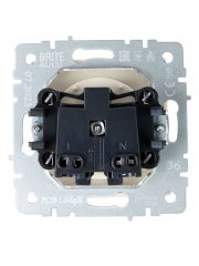 Розетка 1-м СП BRITE РС10-1-0-БрЖ 10А без заземл. без защ. шторок жемчуж. IEK BR-R10-10-K36 BR-R10-10-K36