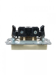 Розетка BRITE РС10-1-0-БрКр 10А без заземл. без защ. шторок беж. IEK BR-R10-10-K10 BR-R10-10-K10