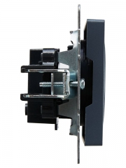 Розетка 1-м СП BRITE РС10-1-0-БрМ 10А без заземл. без защ. шторок маренго IEK BR-R10-10-K35 BR-R10-10-K35