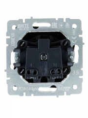 Розетка 1-м СП BRITE РС10-1-0-БрМ 10А без заземл. без защ. шторок маренго IEK BR-R10-10-K35 BR-R10-10-K35