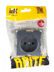 Розетка 1-м СП BRITE РС10-1-0-БрМ 10А без заземл. без защ. шторок маренго IEK BR-R10-10-K35 BR-R10-10-K35