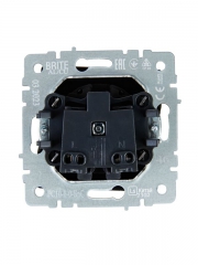 Розетка 1-м СП BRITE РС10-1-0-БрС 10А без заземл. без защ. шторок сталь IEK BR-R10-10-K46 BR-R10-10-K46