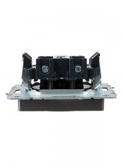 Розетка 1-м СП BRITE РС10-1-0-БрС 10А без заземл. без защ. шторок сталь IEK BR-R10-10-K46 BR-R10-10-K46