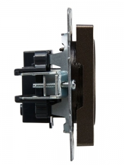 Розетка 1-м СП BRITE РС10-1-0-БрТБ 10А без заземл. без защ. шторок бронза IEK BR-R10-10-K45 BR-R10-10-K45