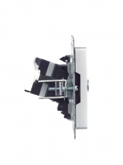 Розетка компьютерная + телевизионная 2-м Brite РТВ/РК12-БрА RJ45 кат.5E + TV алюм. IEK BR-AK20-1-K47 BR-AK20-1-K47