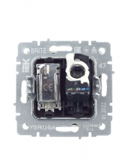 Розетка компьютерная + телевизионная 2-м Brite РТВ/РК12-БрА RJ45 кат.5E + TV алюм. IEK BR-AK20-1-K47 BR-AK20-1-K47