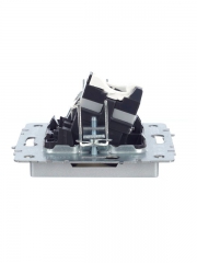 Розетка компьютерная + телевизионная 2-м Brite РТВ/РК12-БрА RJ45 кат.5E + TV алюм. IEK BR-AK20-1-K47 BR-AK20-1-K47