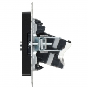 Розетка компьютерная + телевизионная 2-м Brite РТВ/РК12-БрЧ RJ45 кат.5E + TV черн. IEK BR-AK20-1-K02 BR-AK20-1-K02