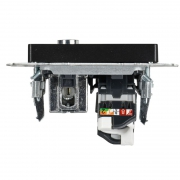 Розетка компьютерная + телевизионная 2-м Brite РТВ/РК12-БрЧ RJ45 кат.5E + TV черн. IEK BR-AK20-1-K02 BR-AK20-1-K02