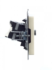 Розетка компьютерная + телевизионная 2-м Brite РТВ/РК12-БрКр RJ45 кат.5E + TV беж. IEK BR-AK20-1-K10 BR-AK20-1-K10