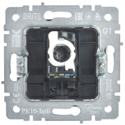 Розетка компьютерная СП RJ45 кат.5E BRITE РК10-БрБ бел. IEK BR-K10-1-K01 BR-K10-1-K01