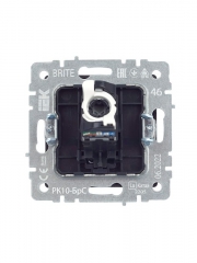 Розетка компьютерная СП RJ45 кат.5E BRITE РК10-БрС сталь IEK BR-K10-1-K46 BR-K10-1-K46