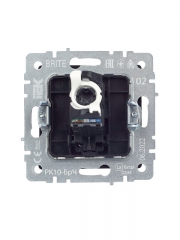 Розетка компьютерная СП RJ45 кат.5E BRITE РК10-БрЧ черн. IEK BR-K10-1-K02 BR-K10-1-K02