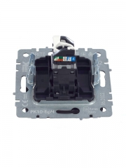 Розетка компьютерная СП RJ45 кат.5E BRITE РК10-БрЧ черн. IEK BR-K10-1-K02 BR-K10-1-K02