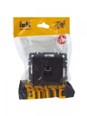 Розетка компьютерная СП RJ45 кат.5E BRITE РК10-БрТБ бронза IEK BR-K10-1-K45 BR-K10-1-K45