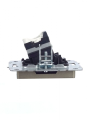 Розетка компьютерная СП RJ45 кат.5E BRITE РК10-БрШ шампань IEK BR-K10-1-K37 BR-K10-1-K37