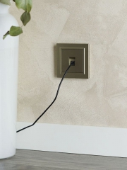 Розетка компьютерная СП RJ45 кат.5E BRITE РК10-БрШ шампань IEK BR-K10-1-K37 BR-K10-1-K37