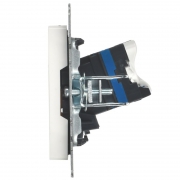 Розетка компьютерная СП RJ45 кат.6 BRITE РК11-БрБ бел. IEK BR-K10-2-K01 BR-K10-2-K01