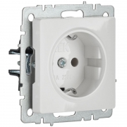 Розетка BRITE РС11-1-0-БрБ 16А с заземл. без защ. шторки бел. IEK BR-R11-16-K01 BR-R11-16-K01