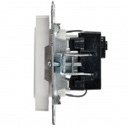 Розетка BRITE РС11-1-0-БрБ 16А с заземл. без защ. шторки бел. IEK BR-R11-16-K01 BR-R11-16-K01