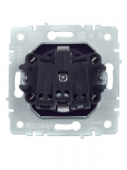 Розетка BRITE РС11-1-0-БрЧ 16А с заземл. без защ. шторки черн. IEK BR-R11-16-K02 BR-R11-16-K02