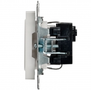 Розетка BRITE РС14-1-0-БрБ 16А с заземл. защ. шторки бел. IEK BR-R14-16-K01 BR-R14-16-K01