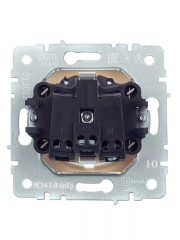 Розетка BRITE РС14-1-0-БрКр 16А с заземл. защ. шторки беж. IEK BR-R14-16-K10 BR-R14-16-K10