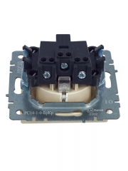 Розетка BRITE РС14-1-0-БрКр 16А с заземл. защ. шторки беж. IEK BR-R14-16-K10 BR-R14-16-K10