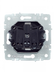 Розетка 1-м СП BRITE РС14-1-0-БрМ 16А с заземл. защ. шторки маренго IEK BR-R14-16-K35 BR-R14-16-K35