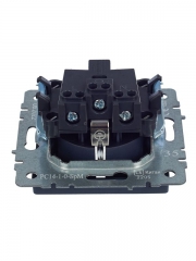 Розетка 1-м СП BRITE РС14-1-0-БрМ 16А с заземл. защ. шторки маренго IEK BR-R14-16-K35 BR-R14-16-K35