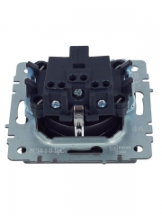 Розетка 1-м СП BRITE РС14-1-0-БрС 16А с заземл. защ. шторки сталь IEK BR-R14-16-K46 BR-R14-16-K46