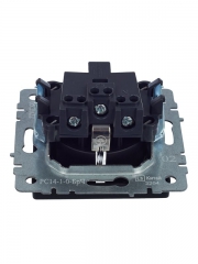 Розетка BRITE РС14-1-0-БрЧ 16А с заземл. защ. шторки черн. IEK BR-R14-16-K02 BR-R14-16-K02