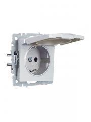 Розетка BRITE РСбш10-3-БрА 16А IP20 с заземл. защ. шторки с крышкой алюм. IEK BR-R16-16-K47 BR-R16-16-K47