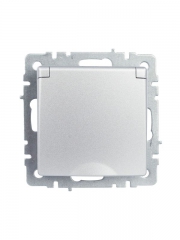 Розетка BRITE РСбш10-3-БрА 16А IP20 с заземл. защ. шторки с крышкой алюм. IEK BR-R16-16-K47 BR-R16-16-K47