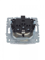 Розетка BRITE РСбш10-3-БрА 16А IP20 с заземл. защ. шторки с крышкой алюм. IEK BR-R16-16-K47 BR-R16-16-K47