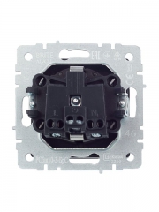 Розетка BRITE РСбш10-3-БрС 16А IP20 с заземл. защ. шторки с крышкой сталь IEK BR-R16-16-K46 BR-R16-16-K46