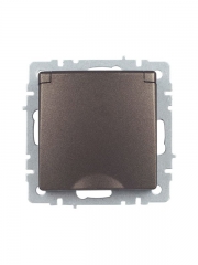 Розетка BRITE РСбш10-3-БрТБ 16А IP20 с заземл. защ. шторки с крышкой бронза IEK BR-R16-16-K45 BR-R16-16-K45