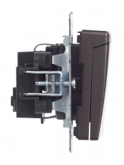 Розетка BRITE РСбш10-3-БрТБ 16А IP20 с заземл. защ. шторки с крышкой бронза IEK BR-R16-16-K45 BR-R16-16-K45